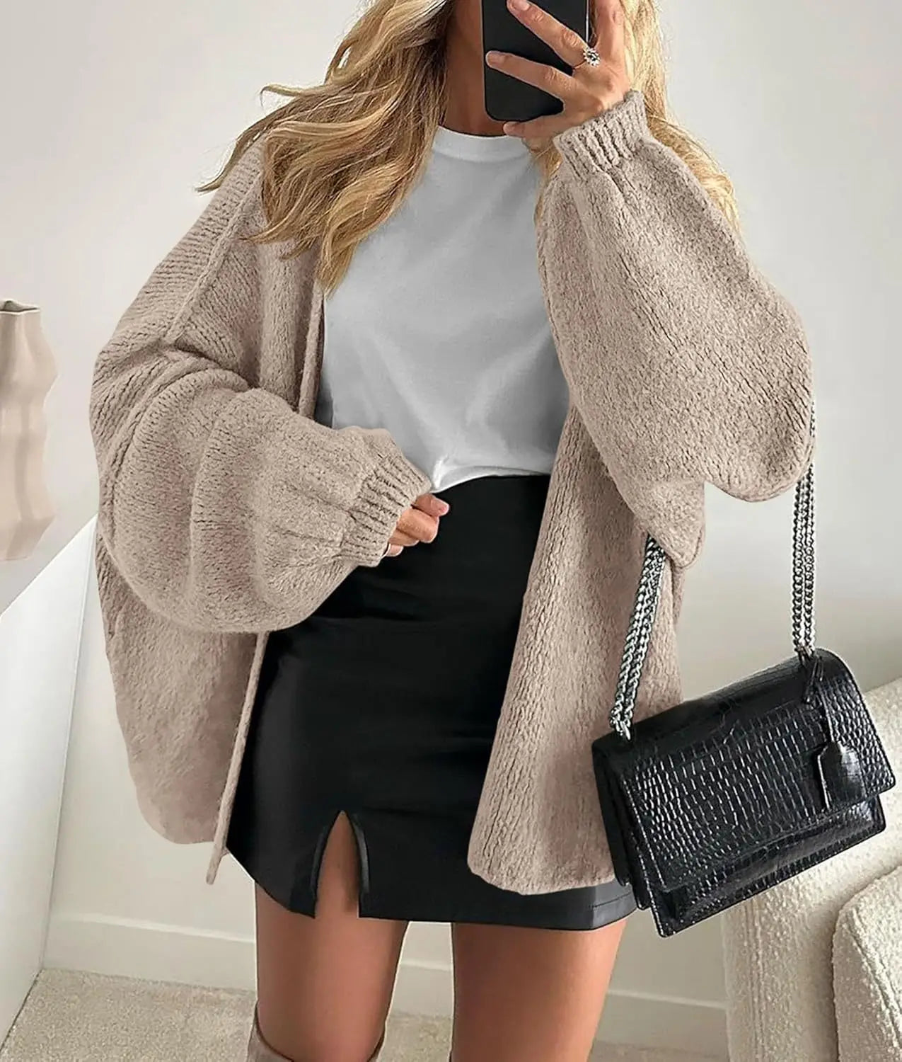 Autumn Winter Knitted Sweater Cardigan For Women Loose Fit