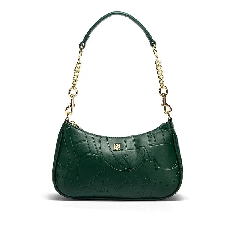 Large Capacity Bent Moon Bag Women's Handbag Fashion Partition Durable Simple Shoulder Bag