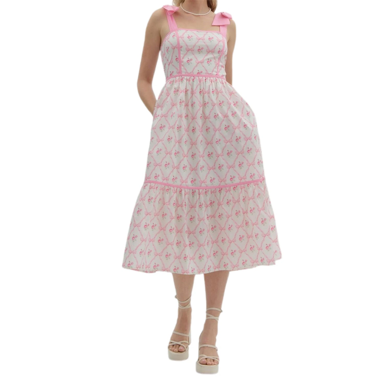 Women s Elegant V-Neck Maxi Dress with Ruffle Sleeves and Belted Waist -