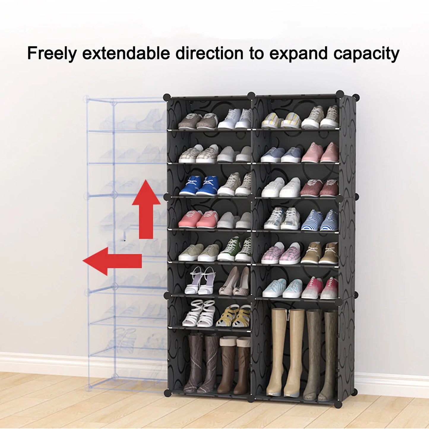 Vertical Shoe Rack Organizer Multi Layer Multifunction Strong Load Bearing