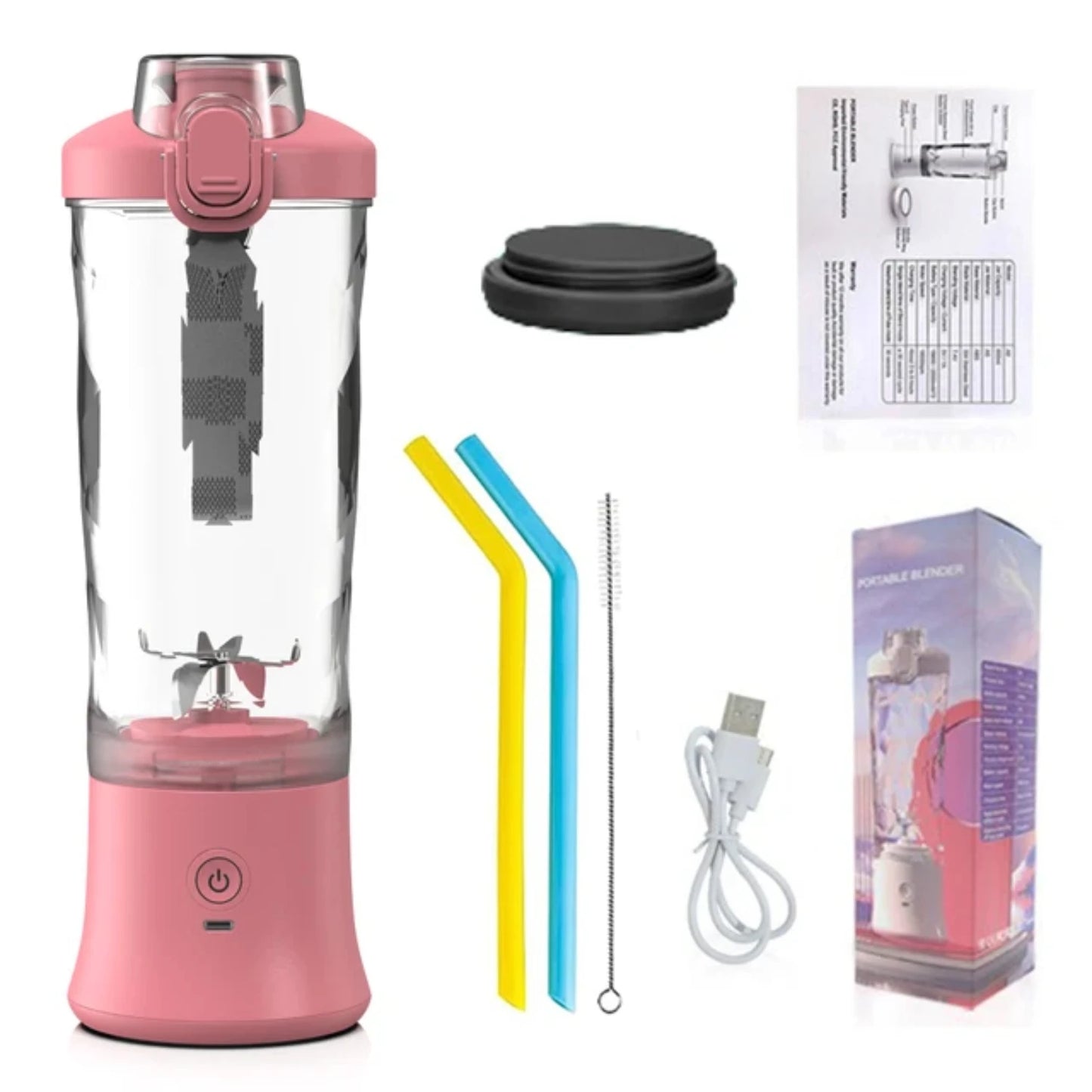 Convenient, compact, and portable rechargeable mini blender