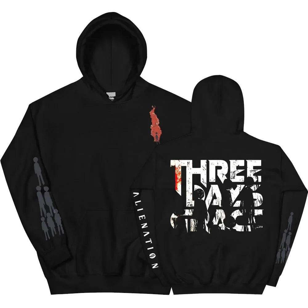 THREE DAYS GRACE ALIENATION Hoodies Long Sleeve Fashion Hooded Sweatshirts