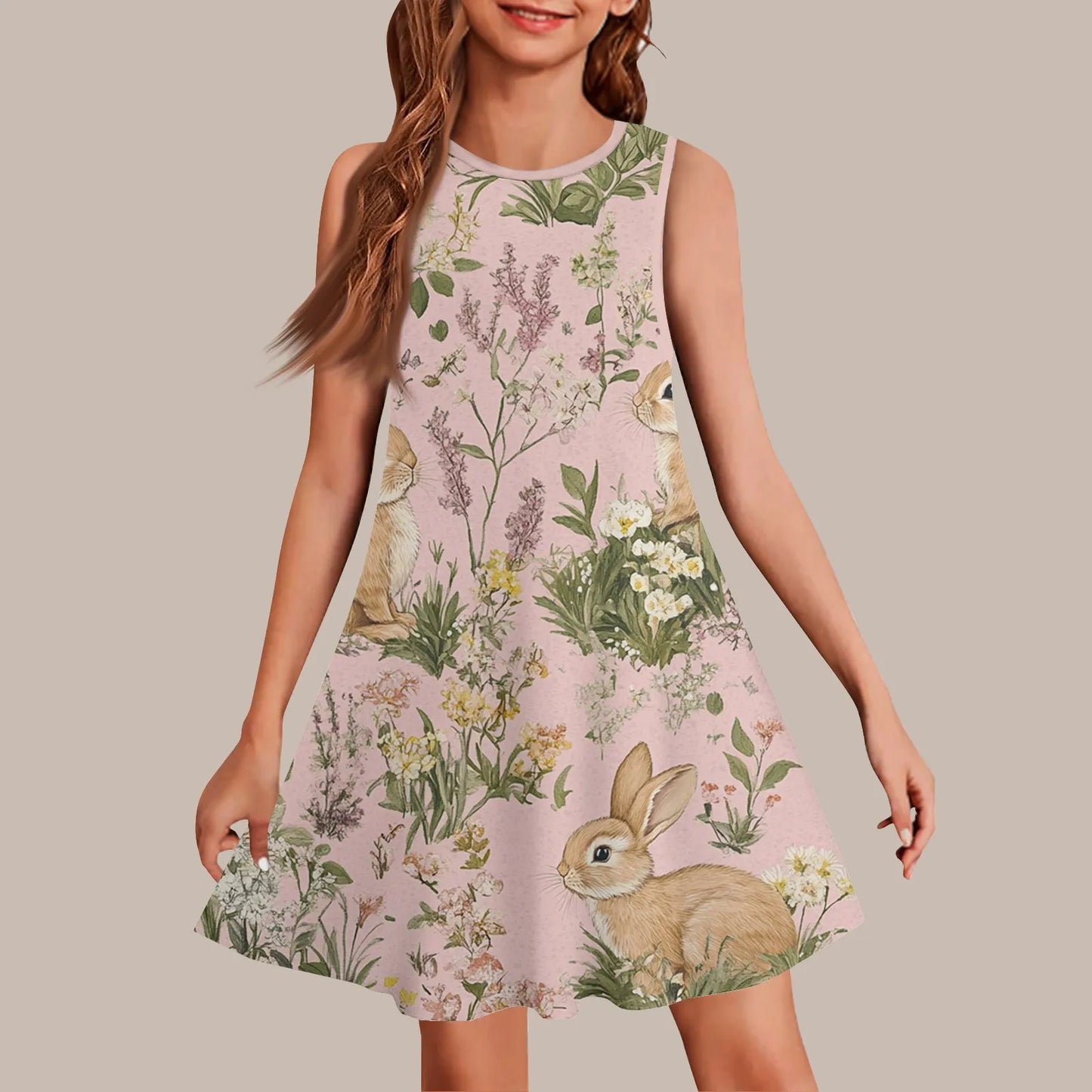 2025 Summer Girls Gift Short Sleeve Dress Original Cute Stitch Kids Skirt