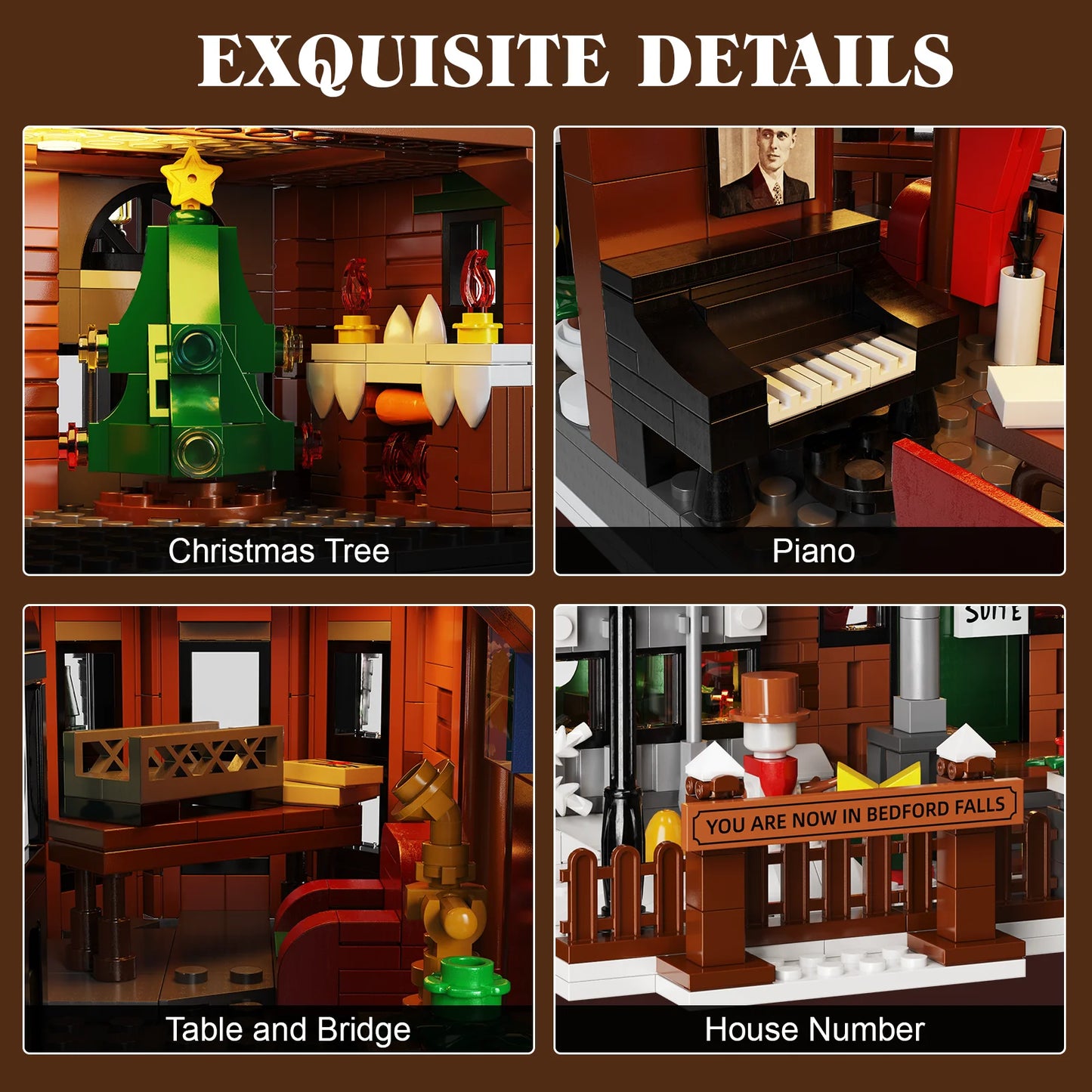 Wonderfuled Life Snow House Building Blocks Set Christmas Gifts