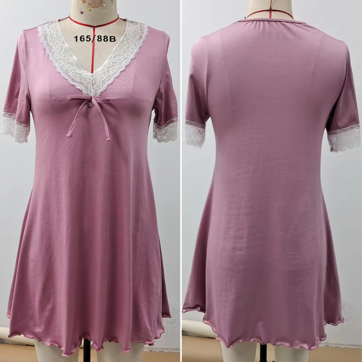 Sexy Women's Nightgown Summer Dress New Short Sleeved Pajamas