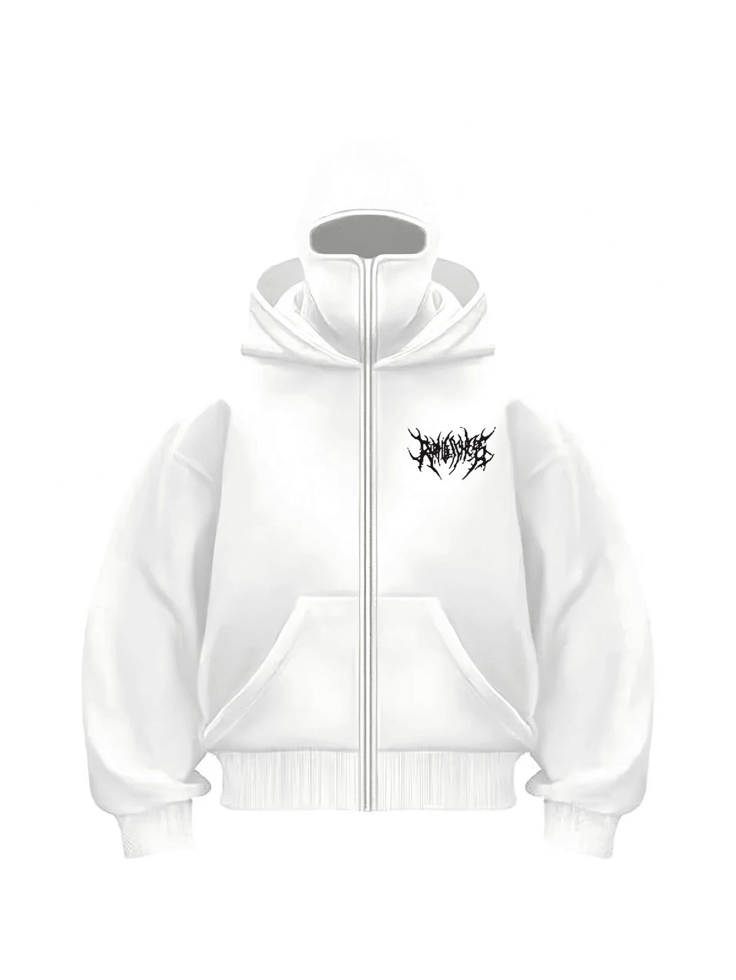 Men's Balaclava Hooded Sweatshirt Zipper Jacket Double Layer Windproof Athletic Coat