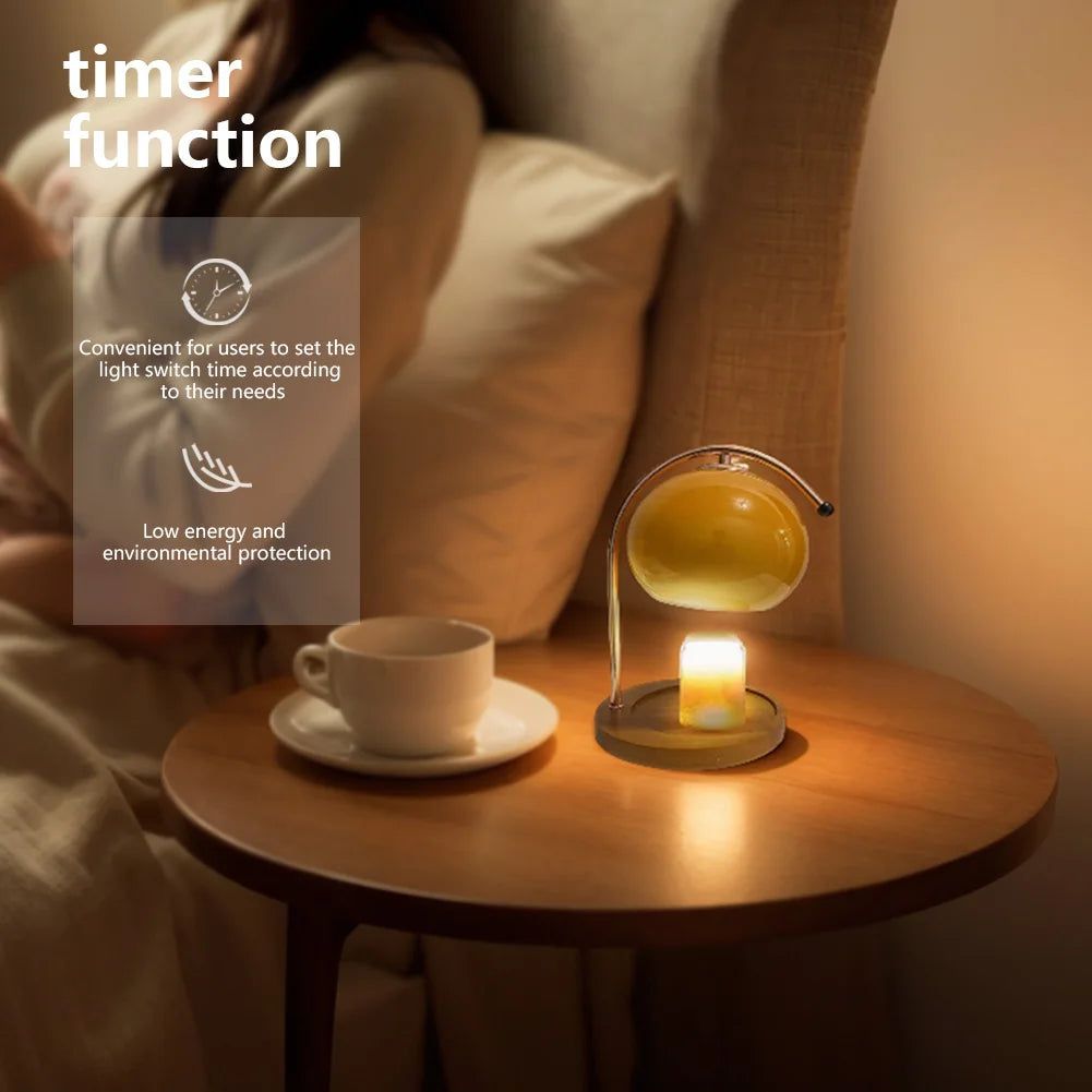 Wooden Base Candle Warmer Lamp With Timer Nordic Wax Candles