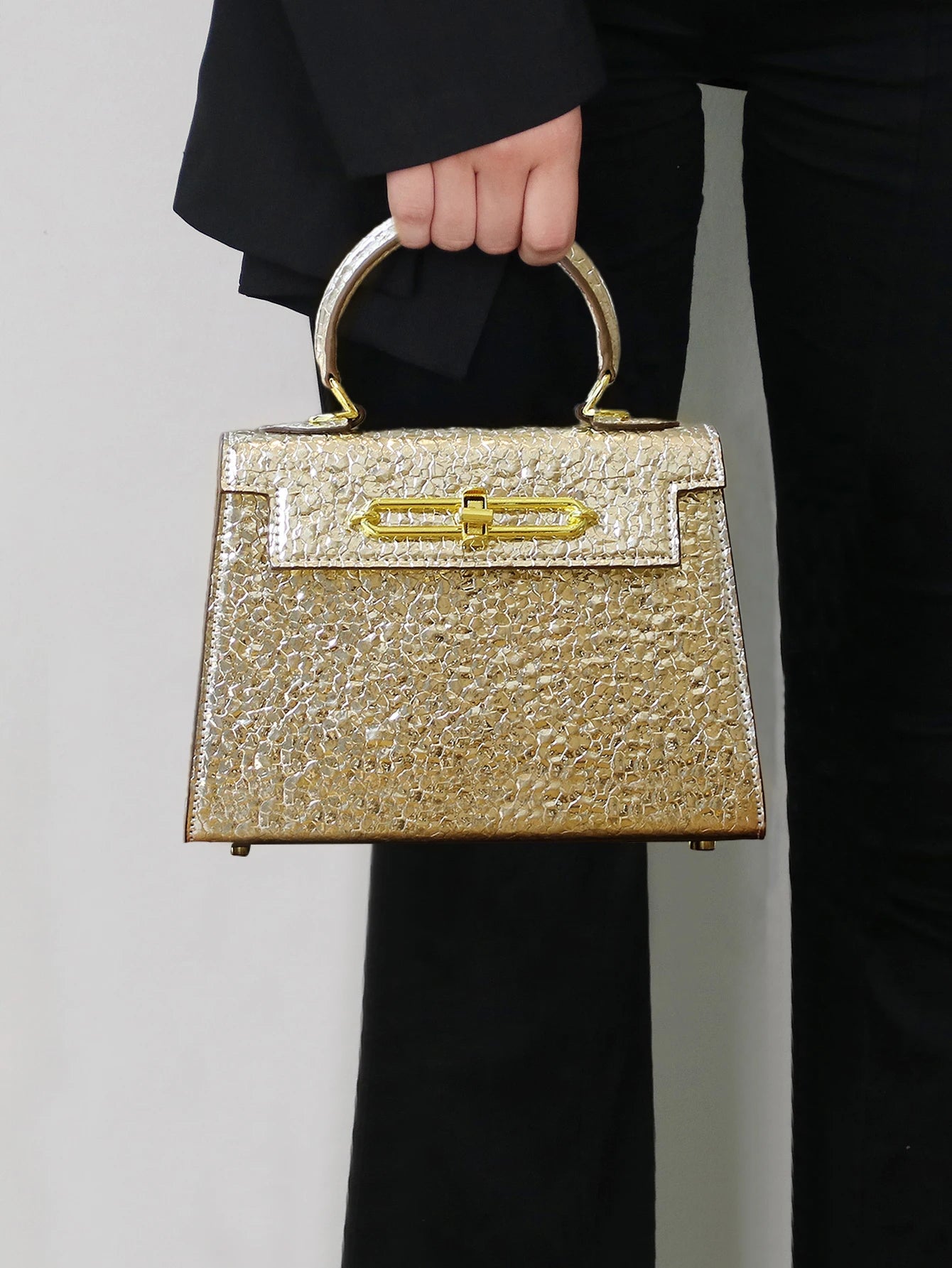 portable fashion handbag temperament bag stone handbag OL commuter Joker work bag