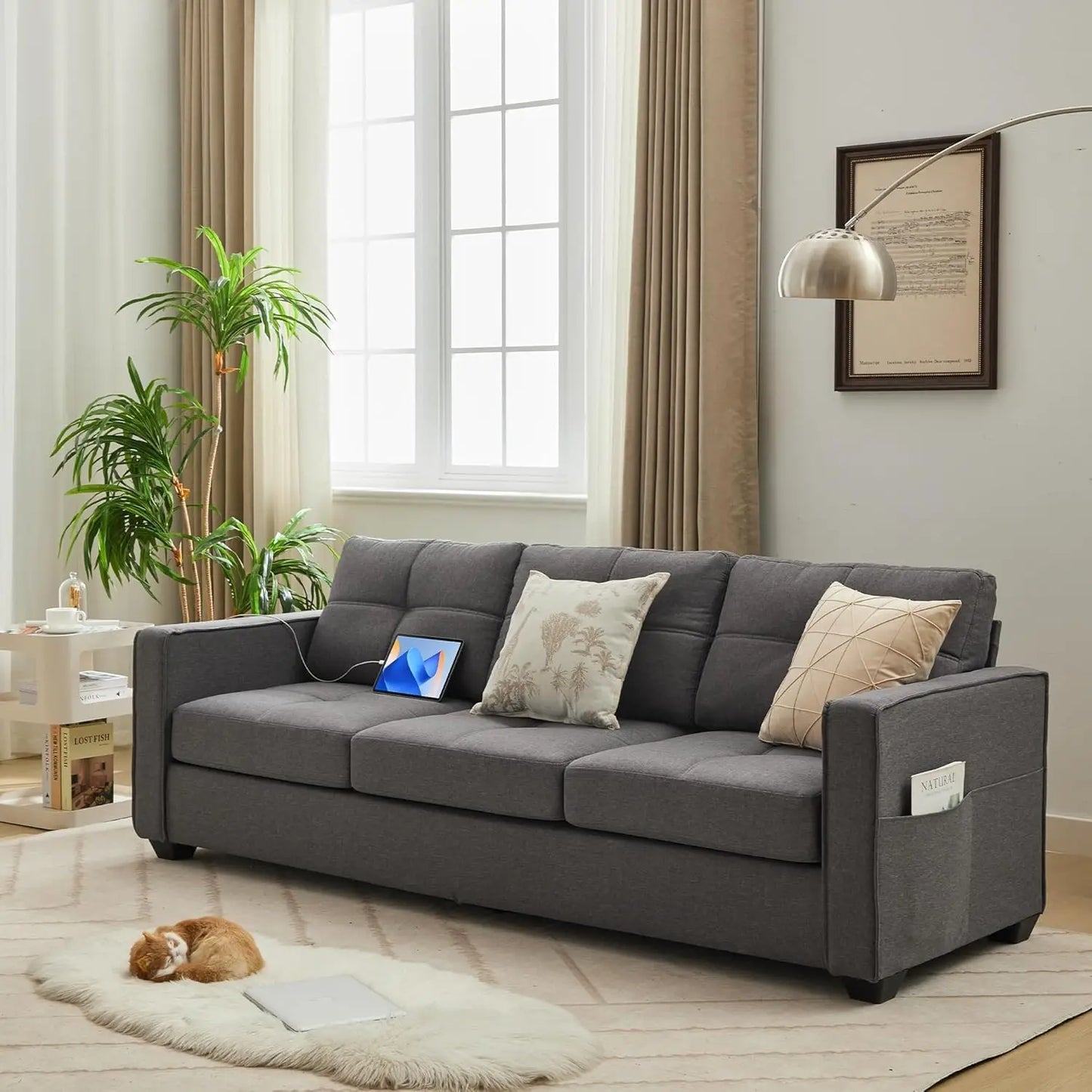Couch, Living Room Furniture Comfy Modular Convertible Sofas