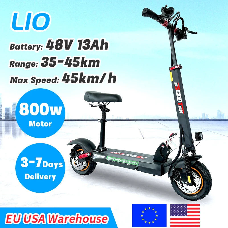 EU USA Warehouse Adult Electric Scooter 48v 13ah 16Ah Escooter Kick