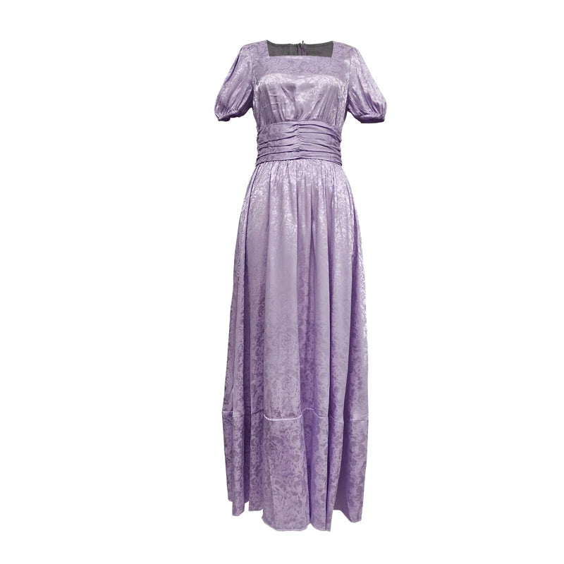 Light Luxury Quality Womens Dress Hot Stamped Fashion Printing Tighten The Waist