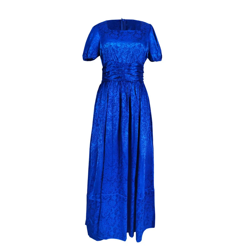 Light Luxury Quality Womens Dress Hot Stamped Fashion Printing Tighten The Waist