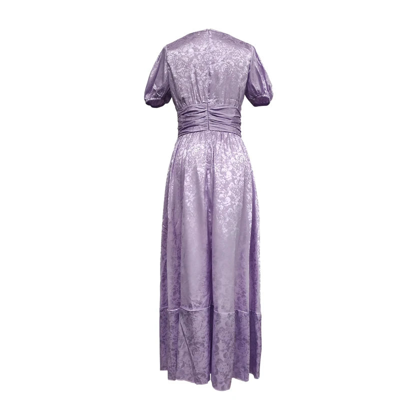 Light Luxury Quality Womens Dress Hot Stamped Fashion Printing Tighten The Waist