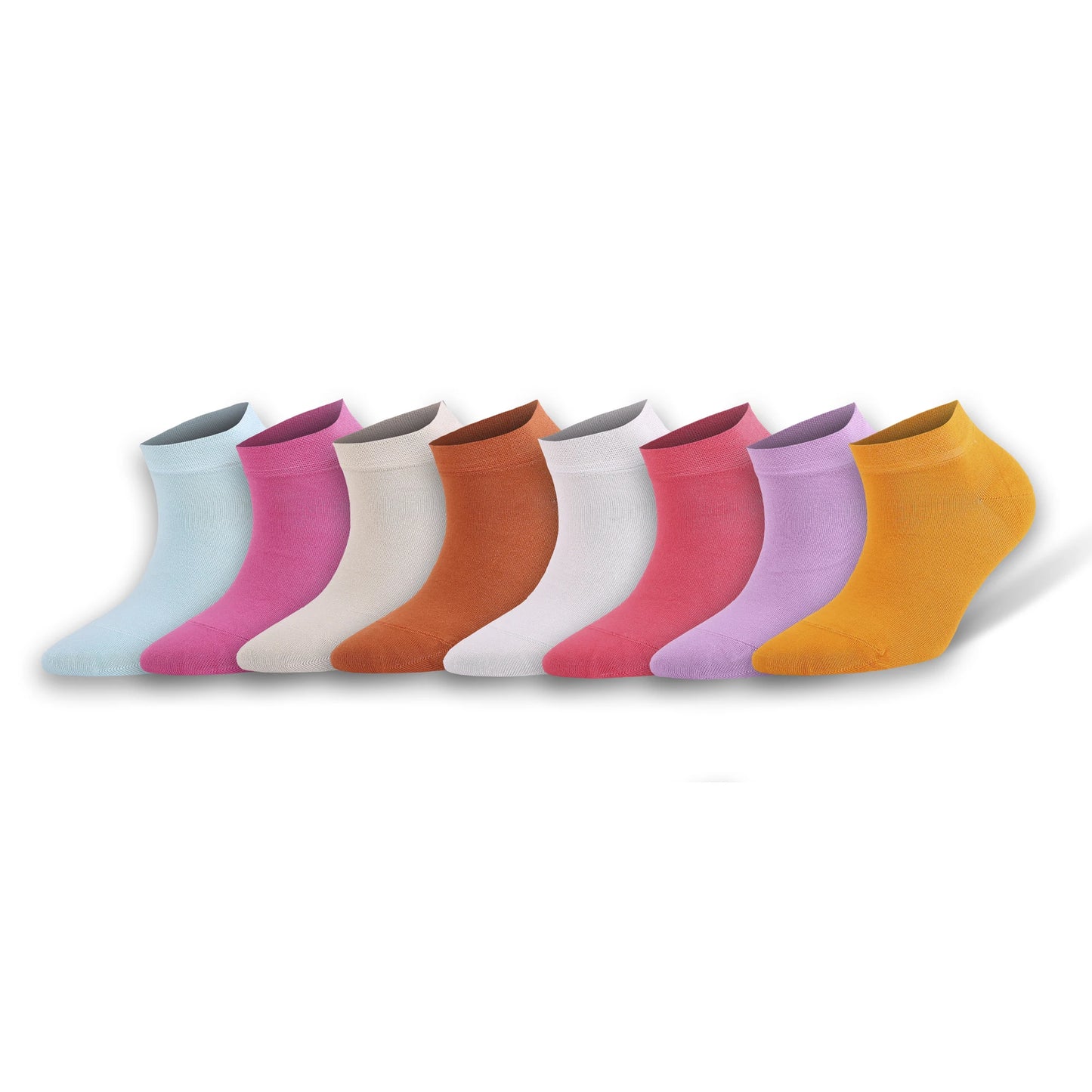 Bamboo Low Cut Ankle Socks for Women 8 Pairs Soft Thin