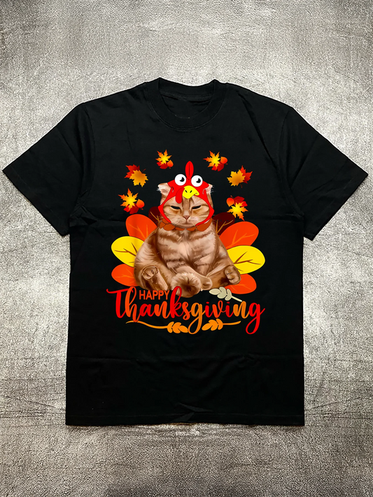 200 grams cotton men's black round neck short sleeve T-shirt,