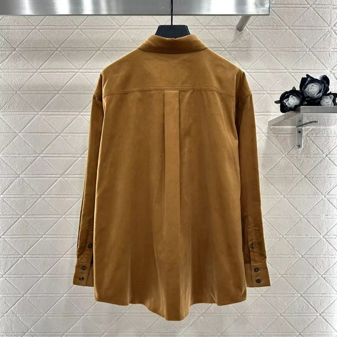 2025 Autumn New Product Collar Pocket Shirt Coat Corduroy All Cotton Material