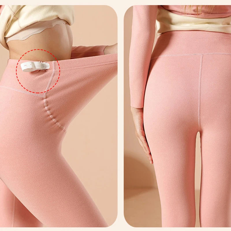 New Pregnant Set Women's Seamless Thermal Underwear Set Autumn And Winter Plus Cashmere