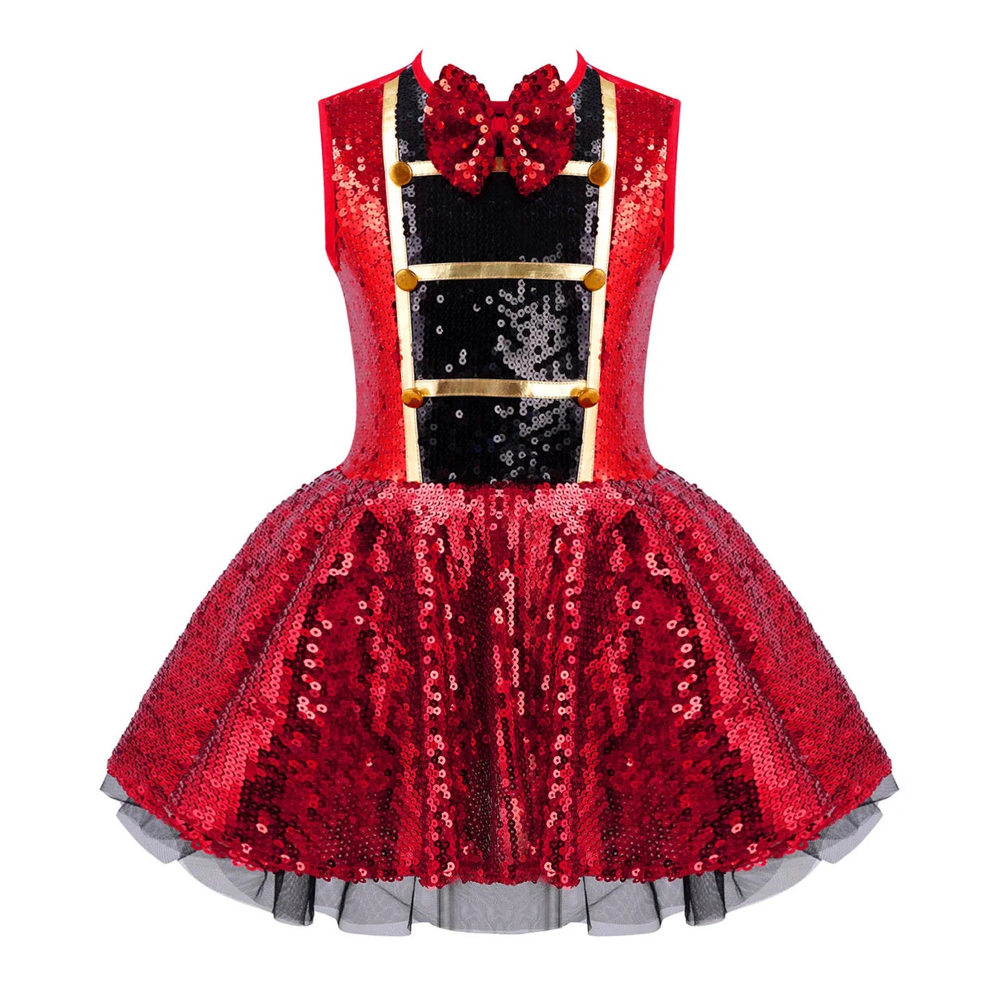 Shiny Sequins Leotard Dress with Feather Hat for Halloween Carnival Party Dress Up