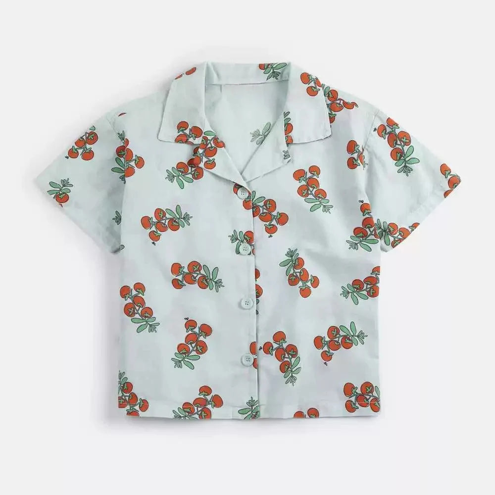 Children's Shirts & Shorts 2026 Summer New Arrivals Cartoon Fashion Boys' Short-Sleeve Cotton
