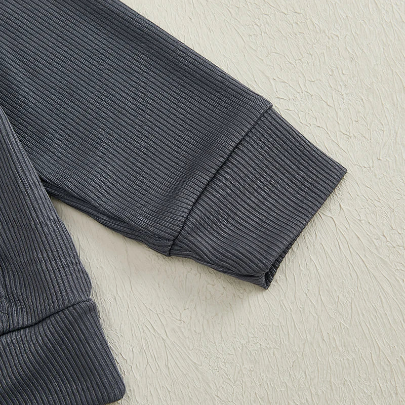 Toddler Boy Winter Outfit Cozy Fleece Pullover Hoodie and Warm Pants Set