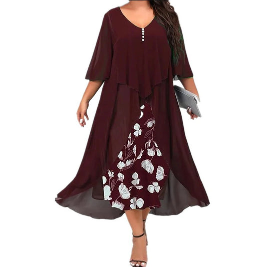 Oversized Long Dress for Women Clothing 2024 Summer Plus Size Elegant