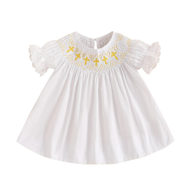 Toddler Girl Floral Print Ruffle Sleeve Round Neck