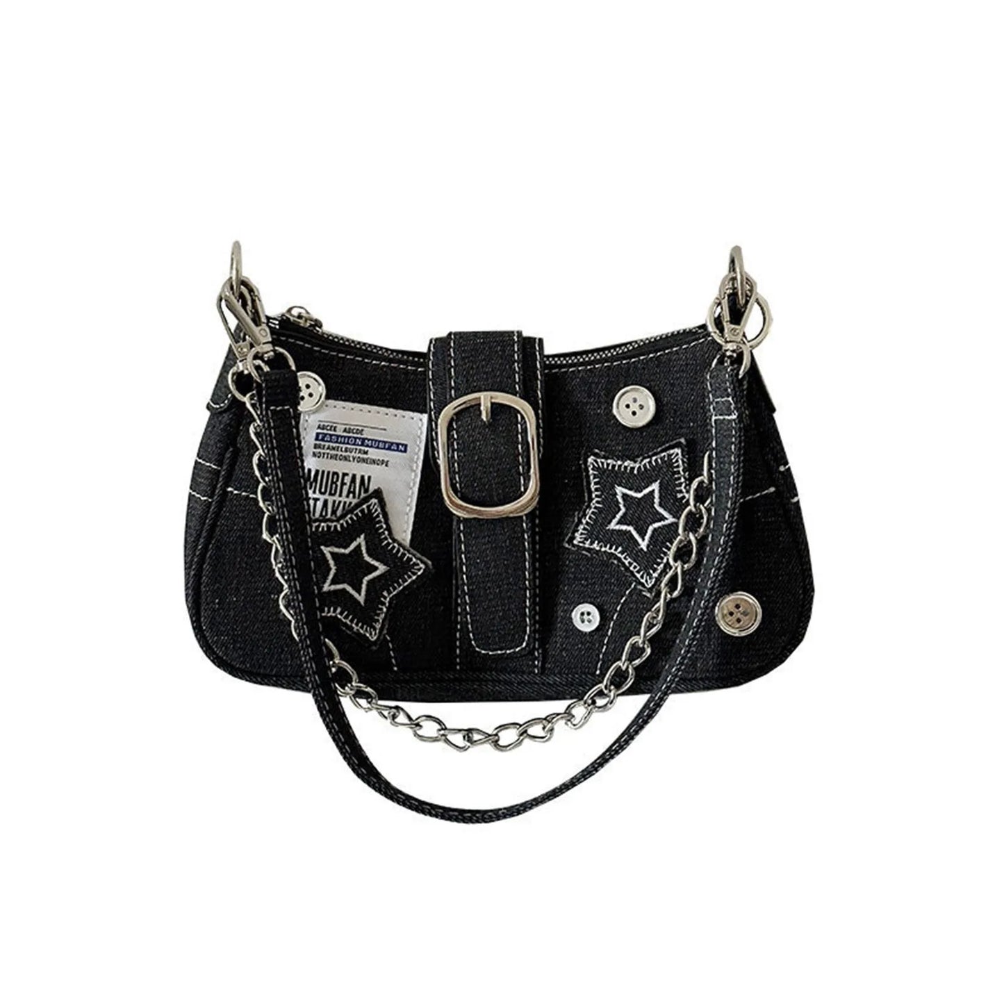 Y2k Fashion Women'S Handbags Stars Pattern Cool Girls Underarm Bag