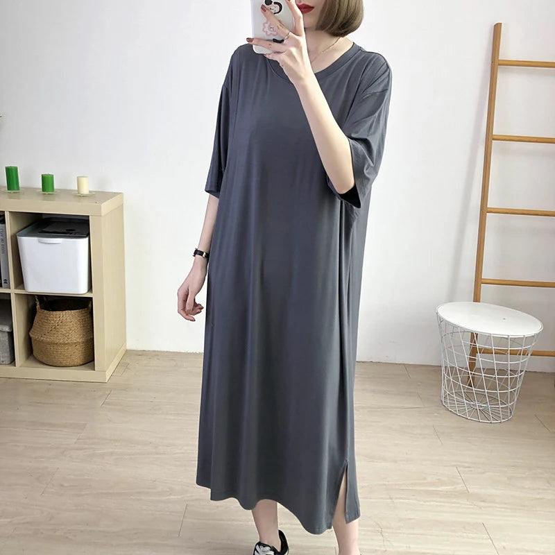 Maternity Pajamas Breastfeeding Nightgowns Summer Short Sleeve Sleepwear Nightie