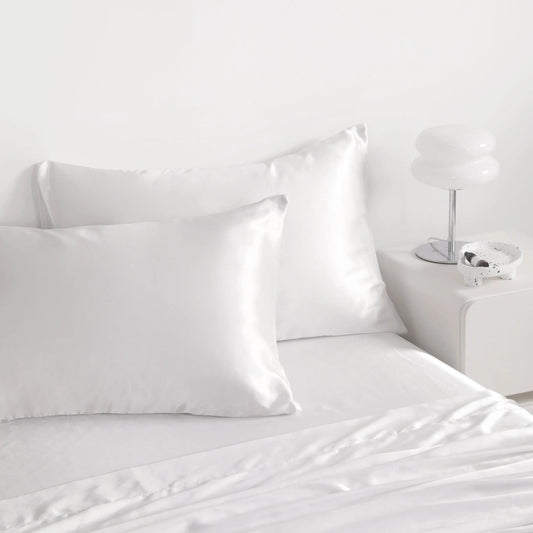 Ntbay 3 Pieces Silky Satin Cooling Bed Sheet Set, Ultra Soft and Cozy Bedding Cover Set,