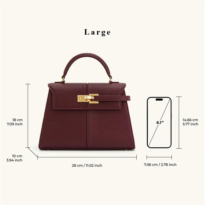 Women's Handbag Elise Designer Fashion 2025 New wine red Tote Bag