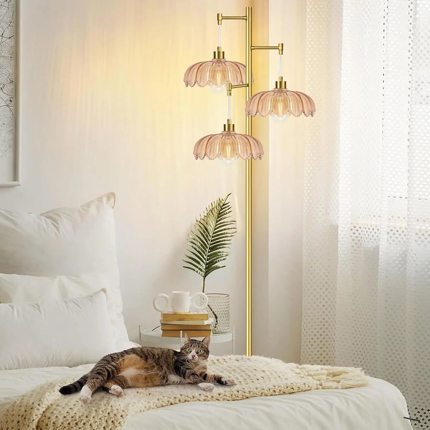 Modern Floor Lamp Tree Design 3 Lights for Living Room