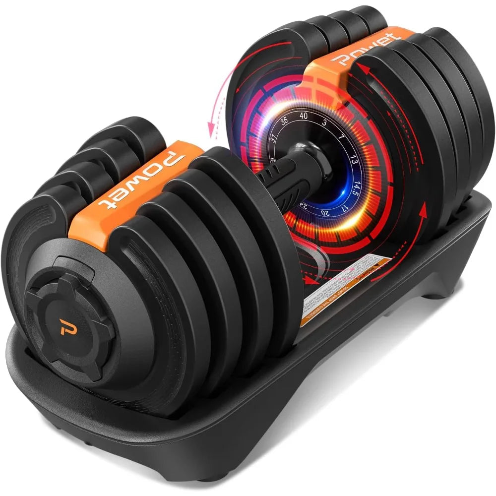 Adjustable Dumbbell Set,12 Free Weights  Home Gym with Tray