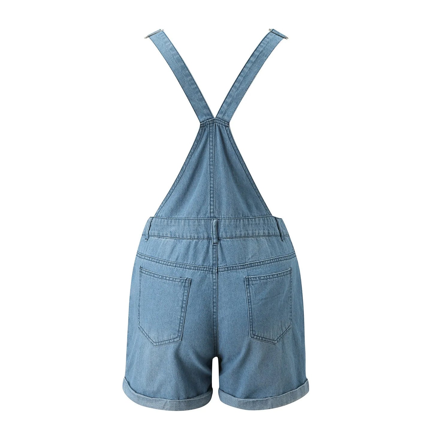 Denim Shorts Women's Bib Overalls Fashion Y2k Vintage Straight Jeans Rompers