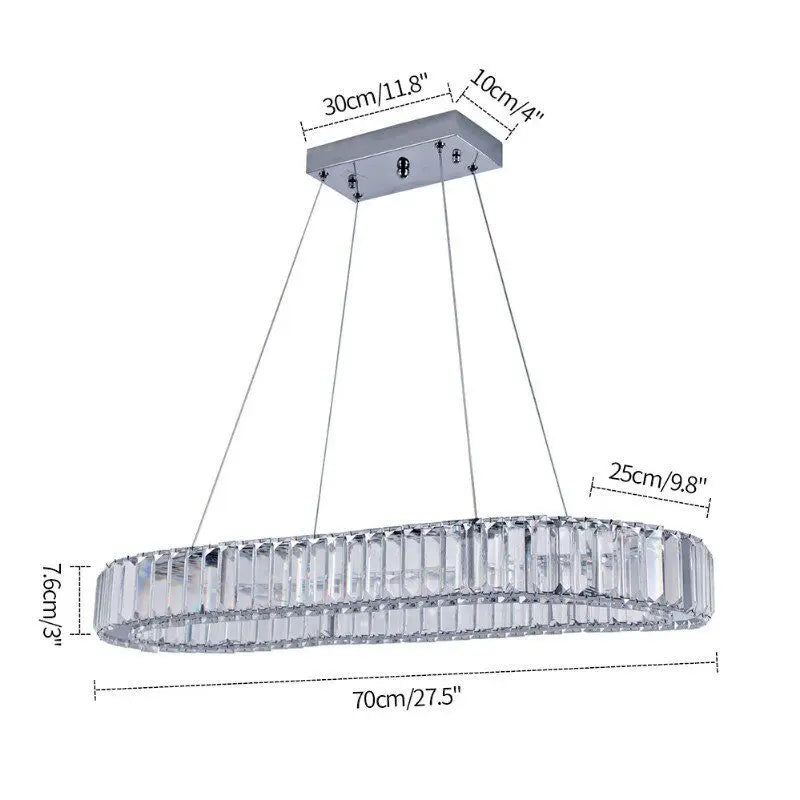 Led Oval Pendant Light For Kitchen Island Chandelier