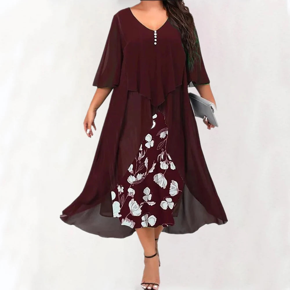 Oversized Long Dress for Women Clothing 2024 Summer Plus Size Elegant