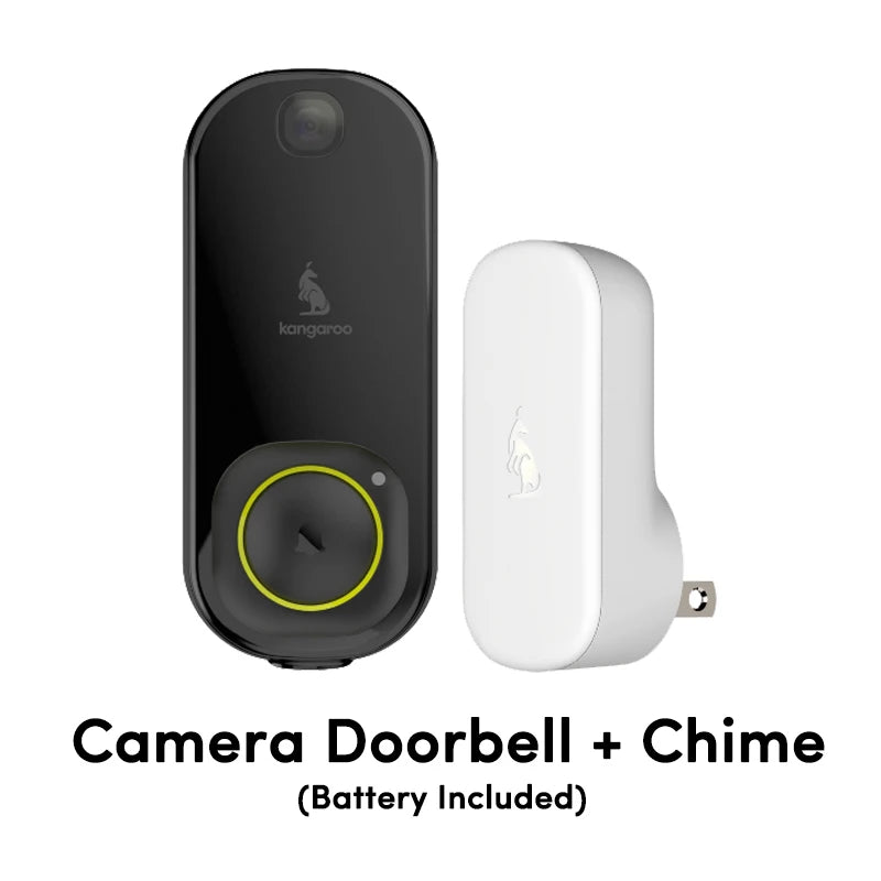 Kangaroo Smart Camera Doorbell Plus Chime With App Alerts