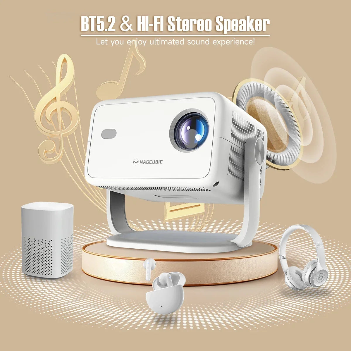 Magcubic 650ANSI L018 Projector With Auto Focus And Android