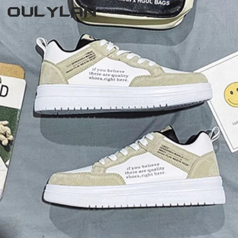 Wear-resistant Sneakers Fashion 2024 Casual Shoes Leather