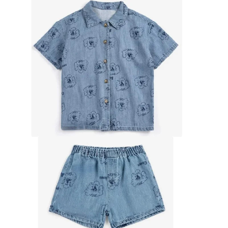 Children's Shirts & Shorts 2026 Summer New Arrivals Cartoon Fashion Boys' Short-Sleeve Cotton