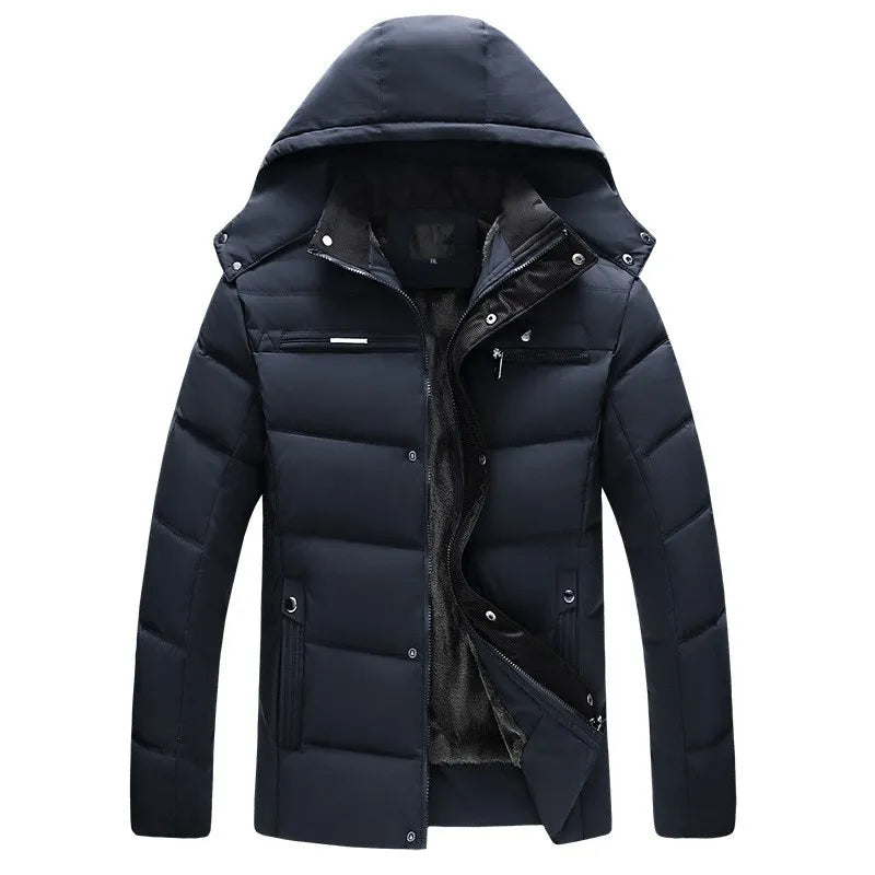 New Winter Jacket Men -15 Degree Thicken Warm Men Parkas Hooded Fleece