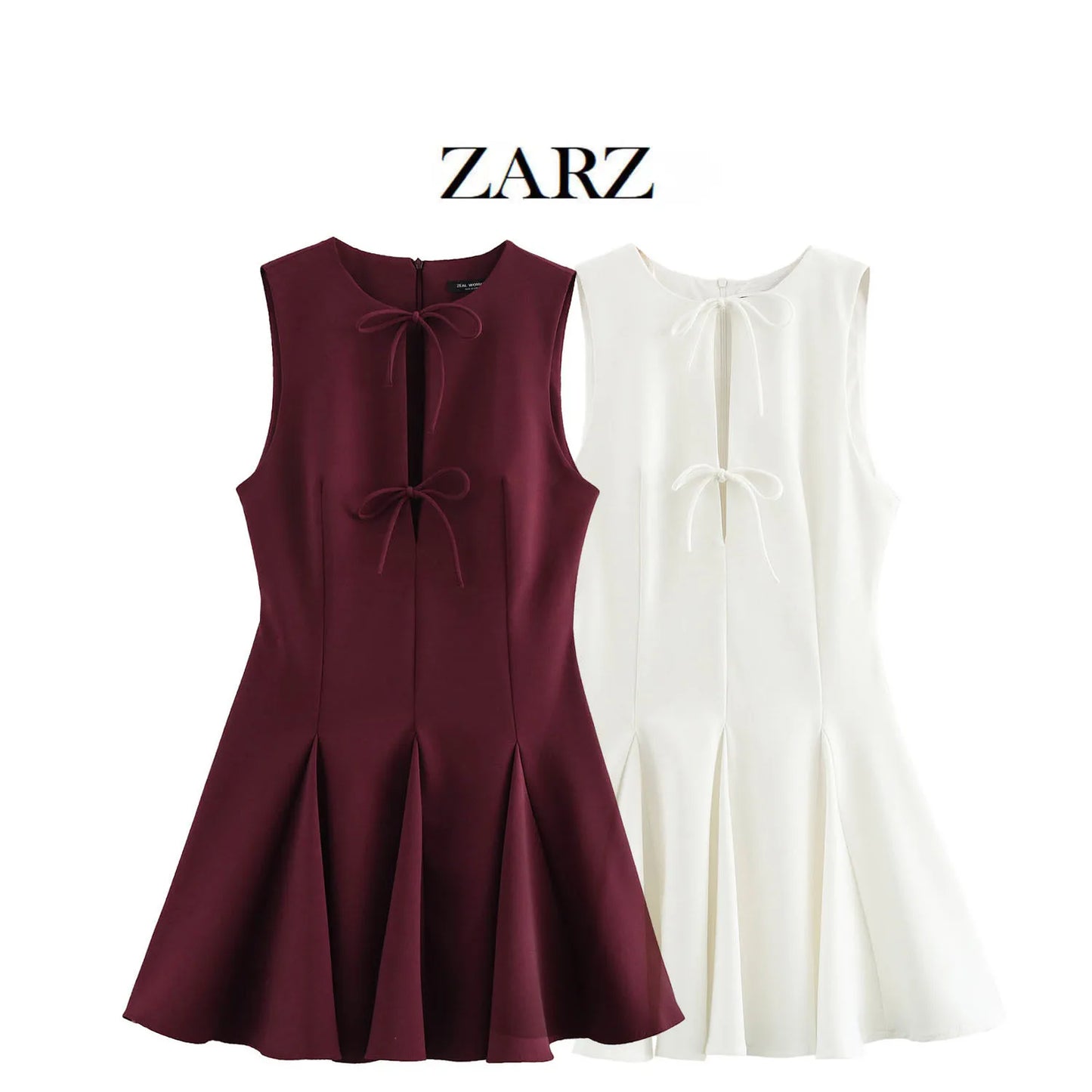 ZARZ Women's Classic Wave Style Short Dress European American Fashion