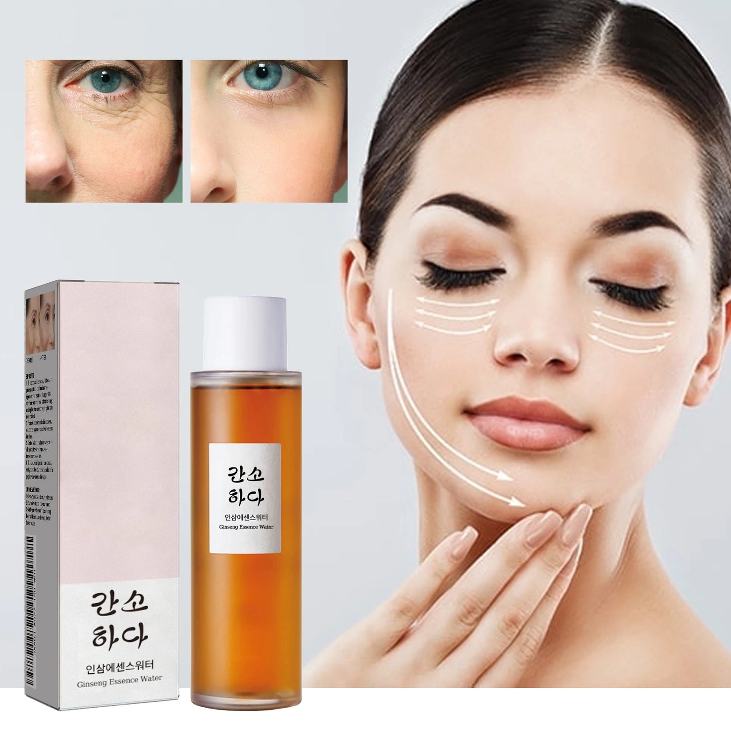 Ginseng essence water Reduce fine lines and brighten skin tone, moisturizes and tightens skin, facial skin care product