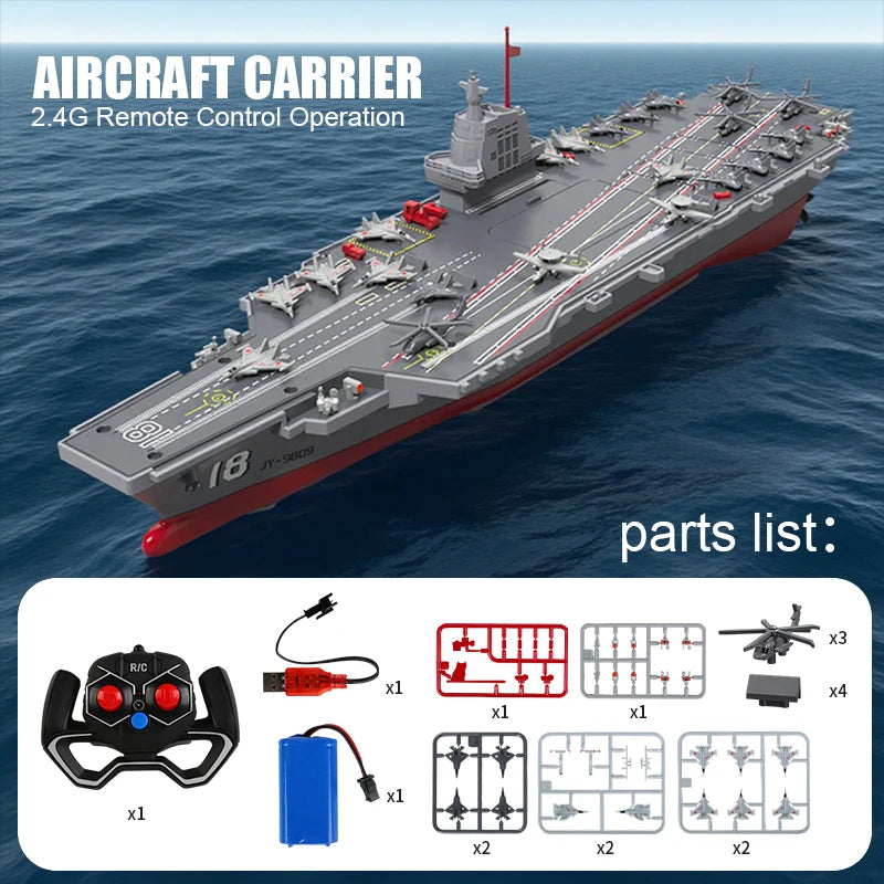 JJRC RC Ship Fujian Aircraft Carrier Model Remote Control Ready