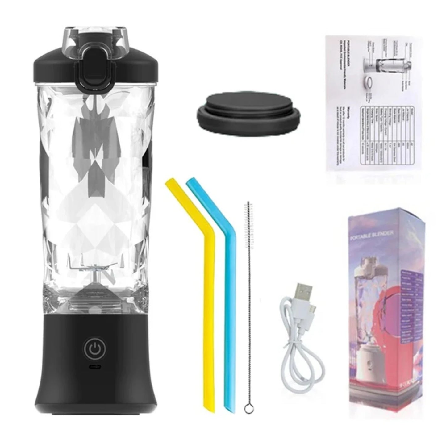 Convenient, compact, and portable rechargeable mini blender