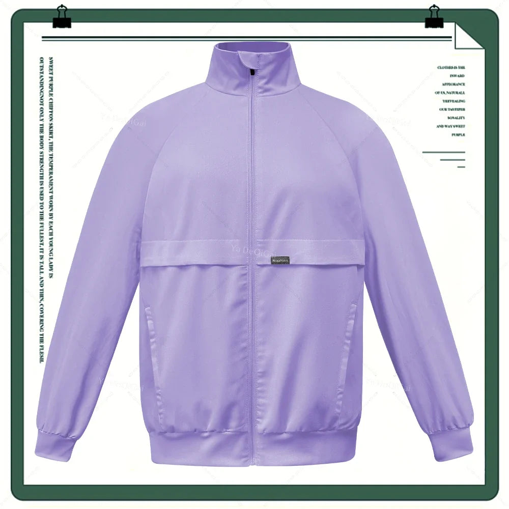 Long Sleeve Scrubs Jacket Fashion Jogging Coats Medical Doctor Nurse Out Coat Hospital Nursing Uniforms