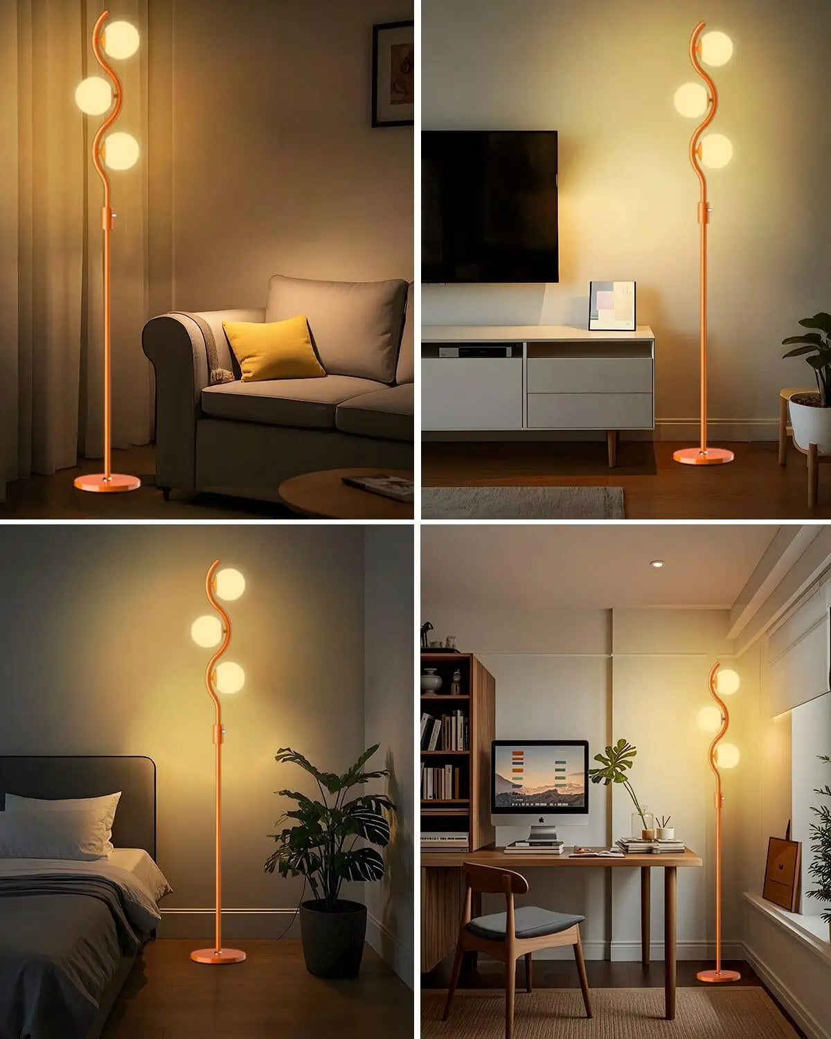 Floor Lamp Mid-Century Modern G9 Bulbs Adjustable Brightness