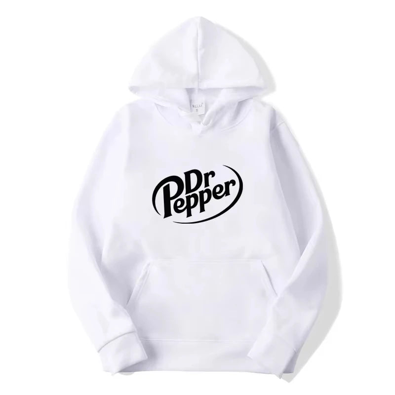 Autumn Warm Dr Pepper Letter Printed Hoodies Street Men Fashion Fleece Sweatshirts