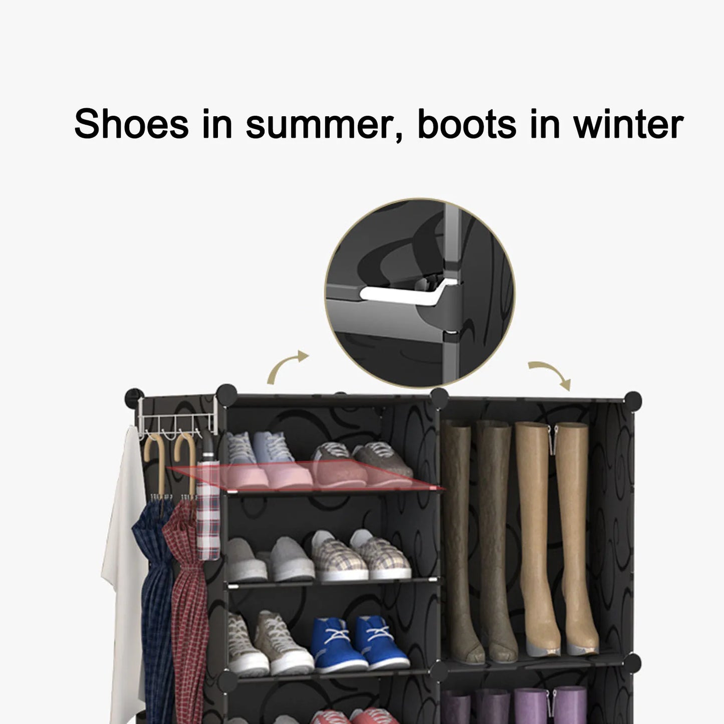 Vertical Shoe Rack Organizer Multi Layer Multifunction Strong Load Bearing