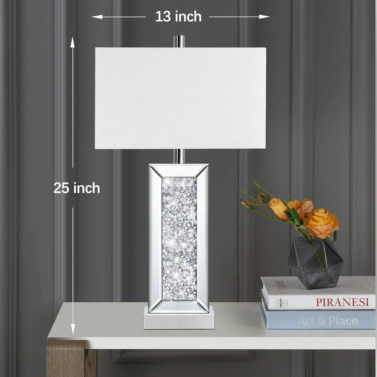Touch Control Table Lamp With USB C And USB A Ports Three Way Dimmable