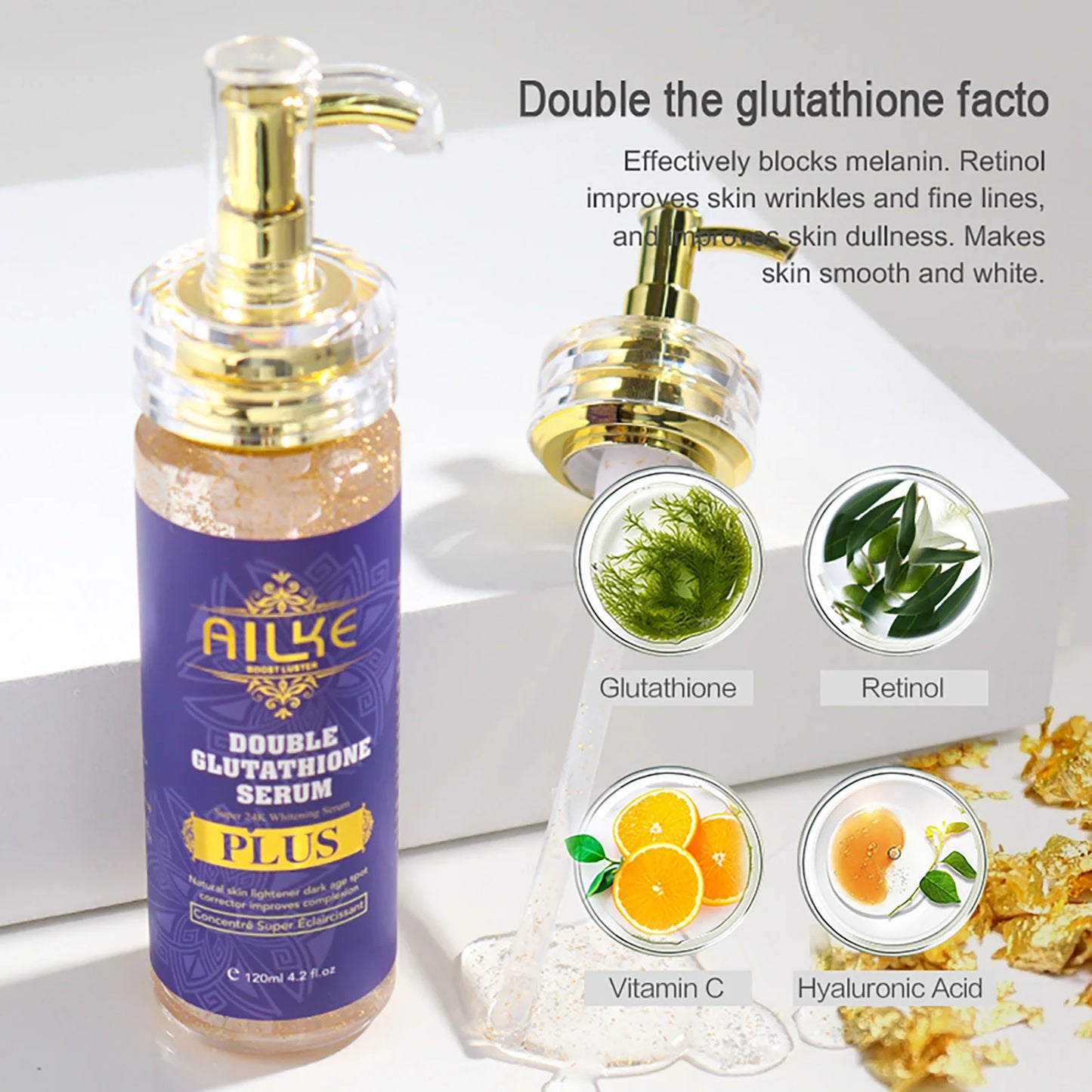 AILKE Glutathione Bleaching Cream, Advanced Lightening Lotion, Glowing Cream For Inner Thighs,